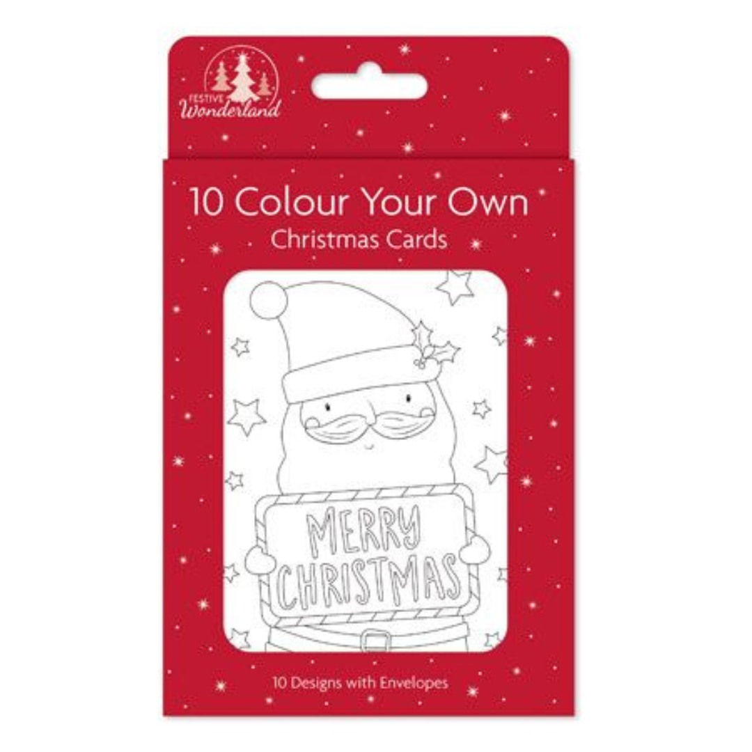 Colour Your Own Christmas Cards - 10pk