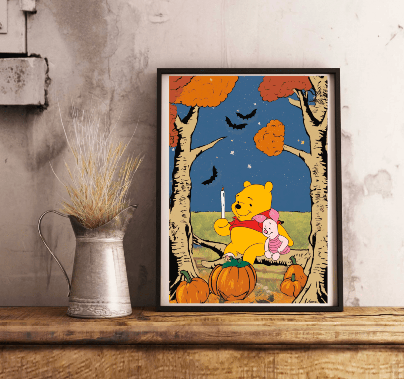 Winnie the Pooh Halloween Print | A3 A4 A5 Wall Art | Buy Online from The Home Crafters