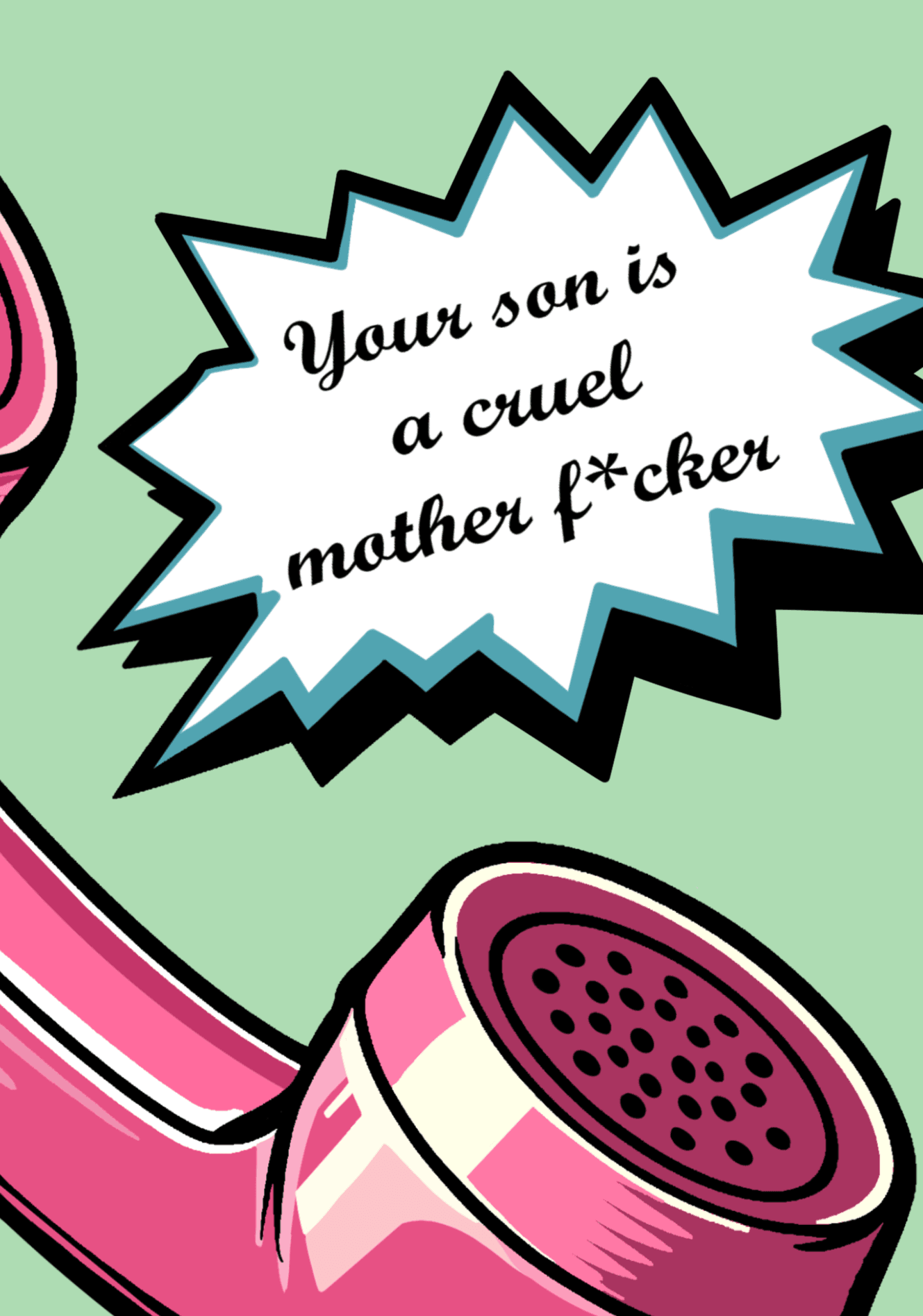 Retro Phone Sticker – Cruel Mother F***er Quote | Buy Online from The Home Crafters