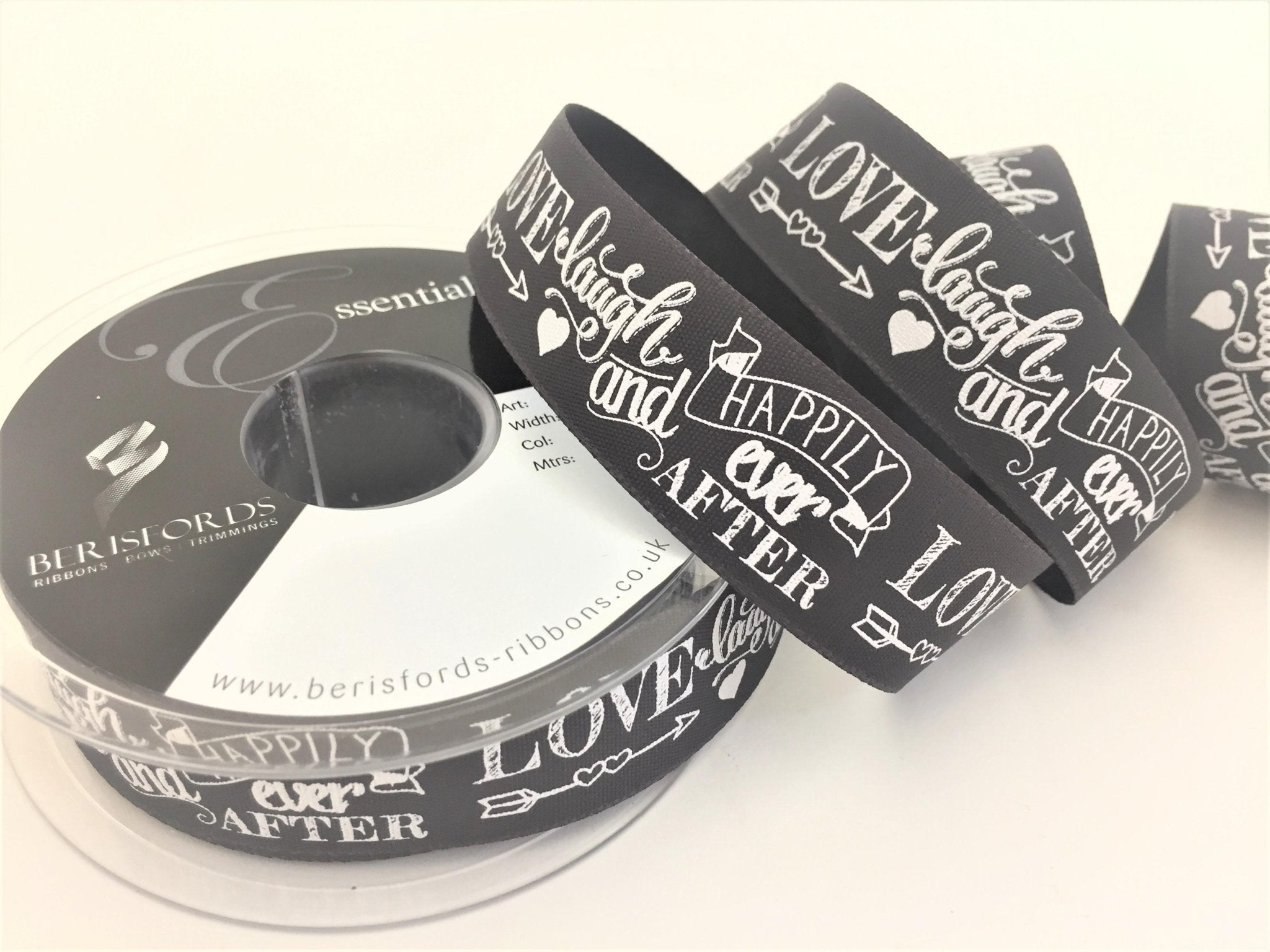 Wedding Ribbon: Happily Ever After - 25mm | Buy Online from The Home Crafters