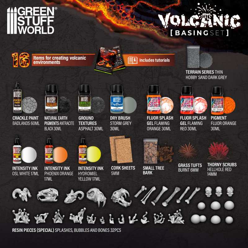 Green Stuff World: Basing Set - Volcanic | Buy Online from The Home Crafters