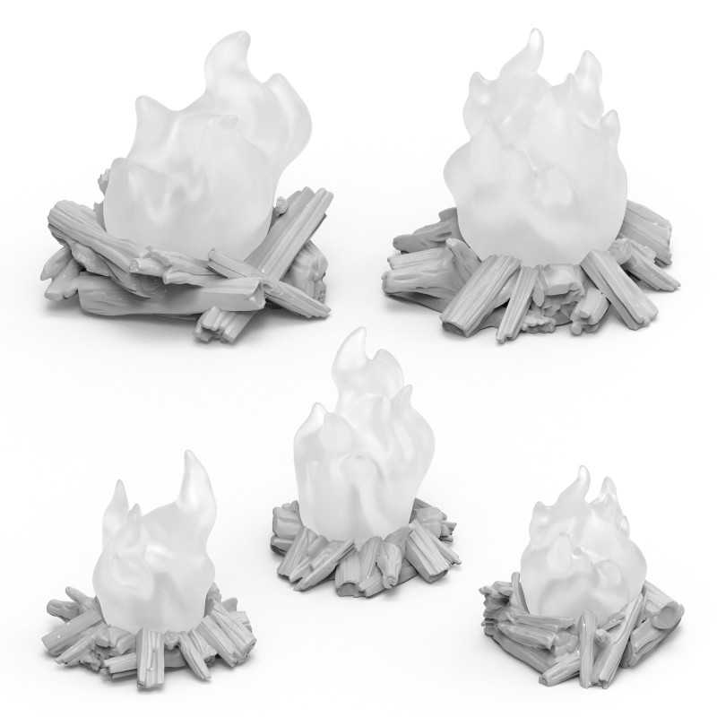 Green Stuff World: 3d Printed Resin Bits Scenery - 1:48 - 1:35 Campfires for 3mm LEDS - 5pc | Buy Online from The Home Crafters