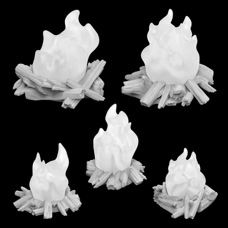 Green Stuff World: 3d Printed Resin Bits Scenery - 1:48 - 1:35 Campfires for 3mm LEDS - 5pc | Buy Online from The Home Crafters
