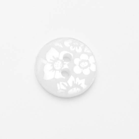 Floral Damask Button: 13mm - each | Buy Online from The Home Crafters