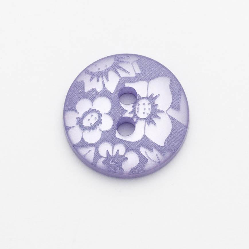Floral Damask Button: 13mm - each | Buy Online from The Home Crafters