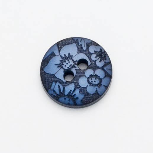 Floral Damask Button: 13mm - each | Buy Online from The Home Crafters