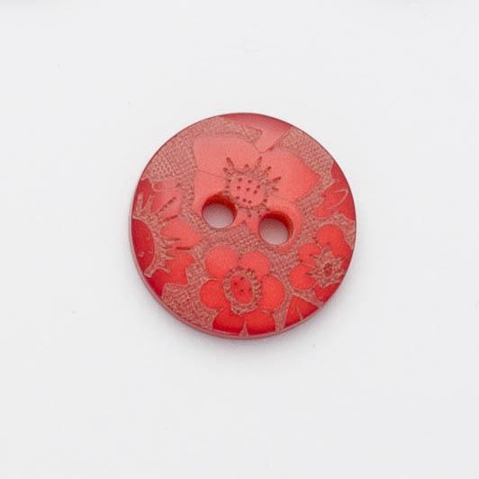 Floral Damask Button: 13mm - each | Buy Online from The Home Crafters