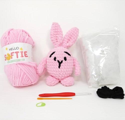 Knitty Critters Hello Softies Crochet Kit: Bubbles The Bunny | Buy Online from The Home Crafters