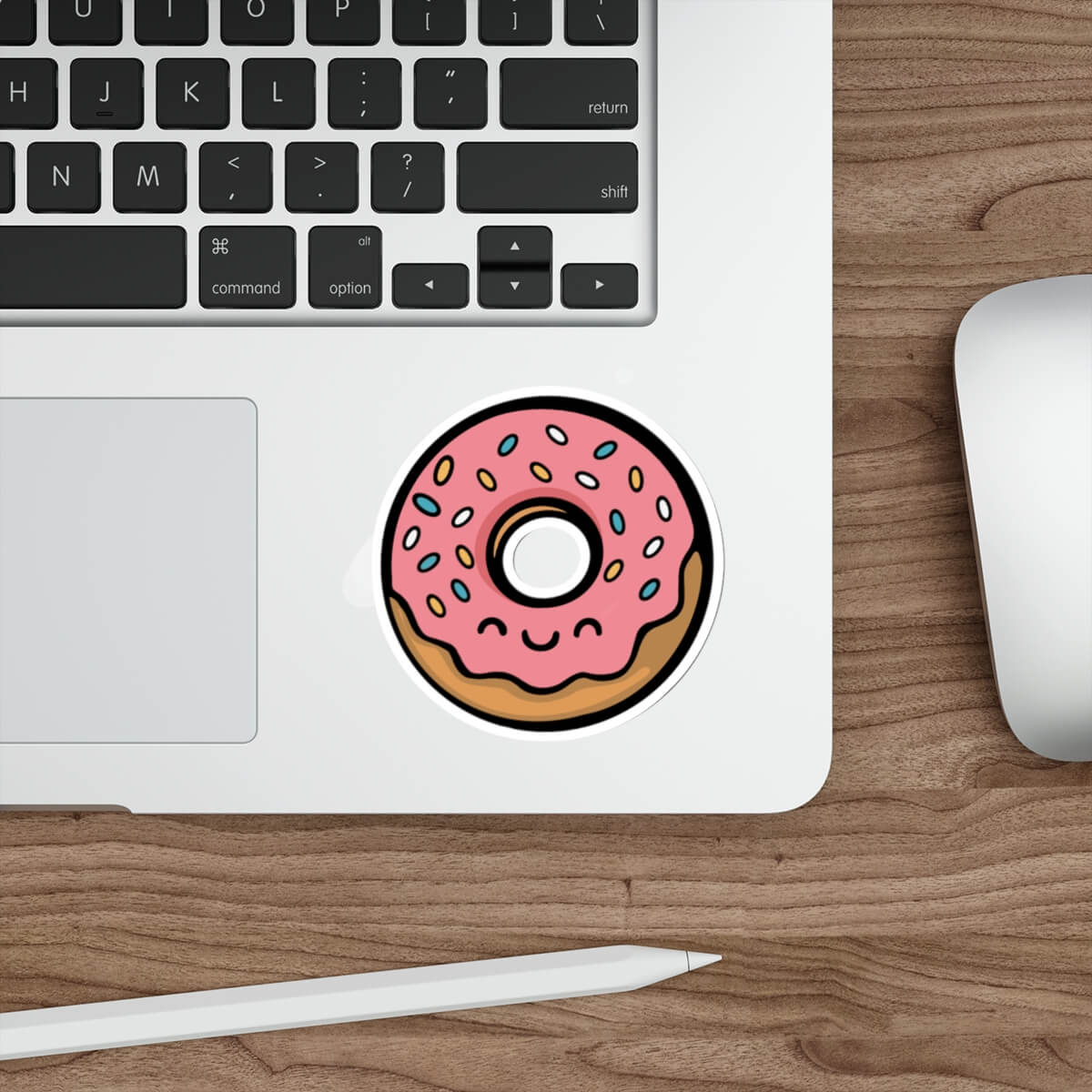 Pink Donut Sticker – Cute Kawaii Vinyl Sticker | Buy Online from The Home Crafters