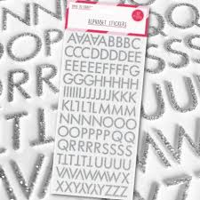 Love to Craft Alphabet and Number Stickers - Silver Glitter | Buy Online from The Home Crafters