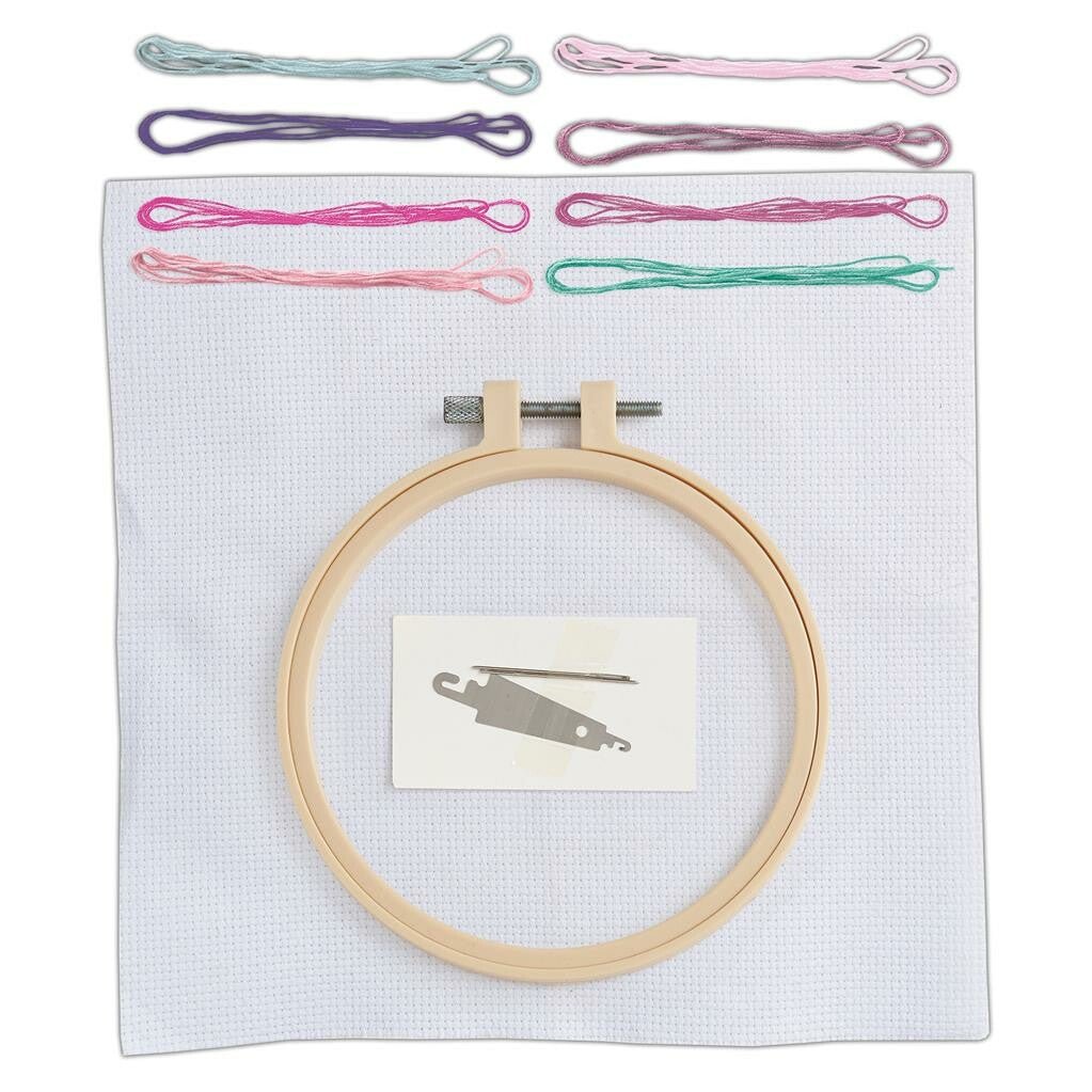 Simply Make Cross Stitch Kit - Mum Heart Balloons | Buy Online from The Home Crafters