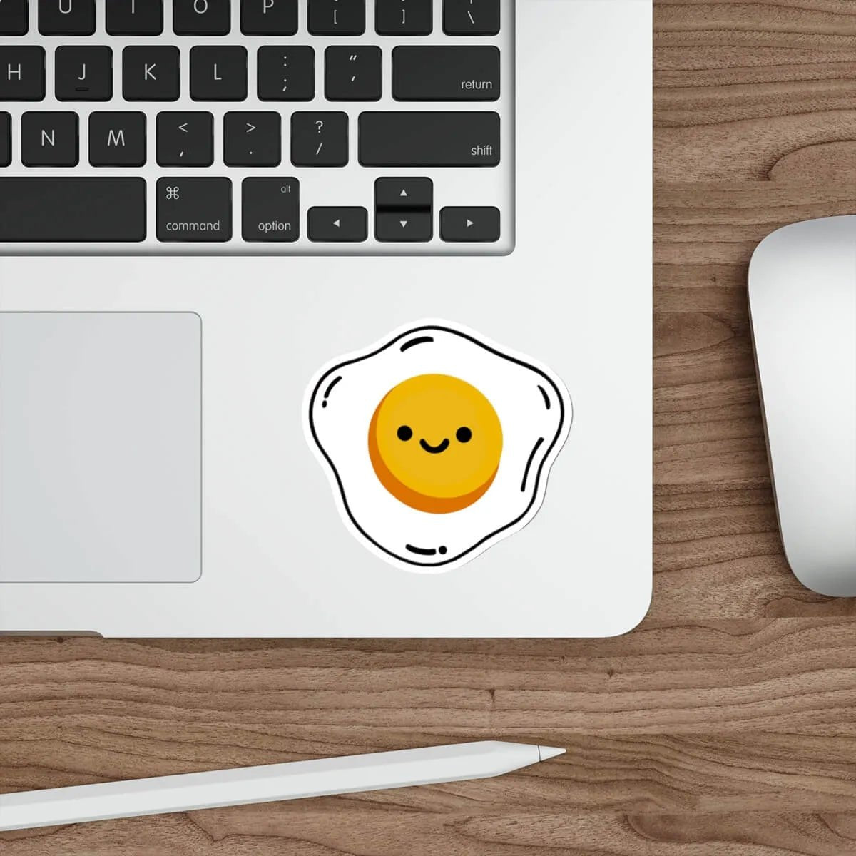 Fried Egg Smiley Face – Waterproof Vinyl Sticker | Buy Online from The Home Crafters