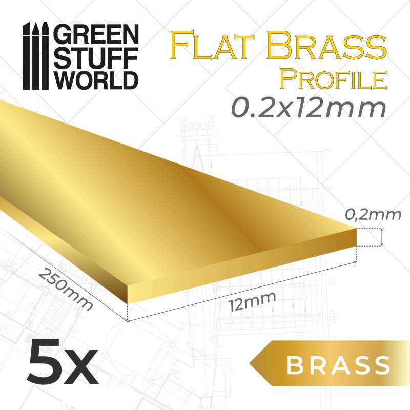 Green Stuff World: Flat Brass Profile - 0.2 x 250mm | Buy Online from The Home Crafters