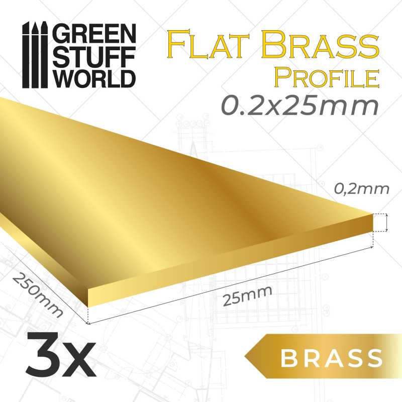 Green Stuff World: Flat Brass Profile - 0.2 x 250mm | Buy Online from The Home Crafters