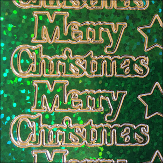 Merry Christmas Peeloff Stickers - Holographic | Buy Online from The Home Crafters