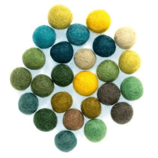 Needle Felt Shapes: 15mm Balls - 25pk | Buy Online from The Home Crafters