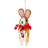 Handmade Needle Felt Hanging Christmas Decoration - Cinnamon the Rabbit