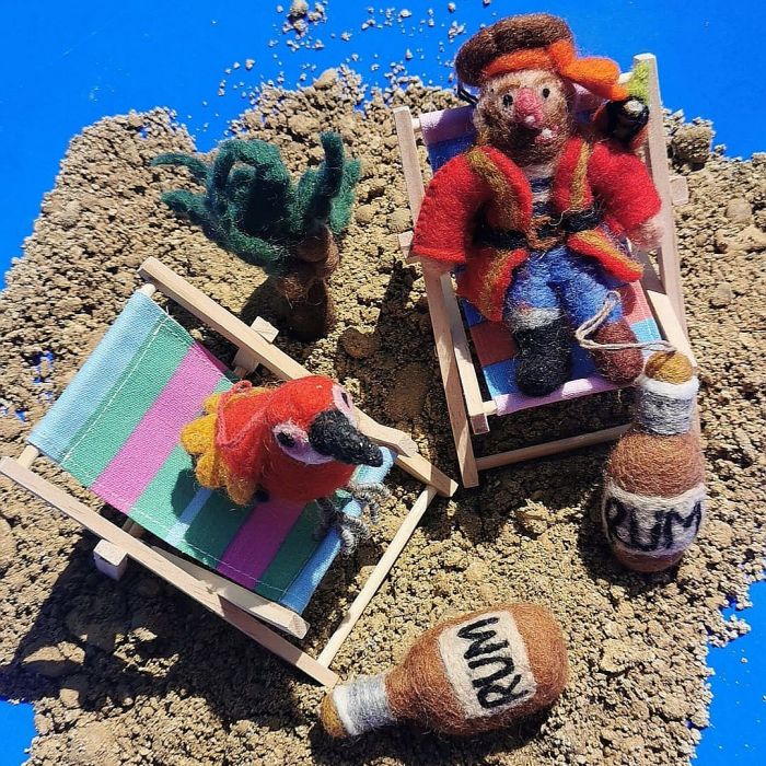 Handmade Needle Felt Bottle of Rum | Buy Online from The Home Crafters