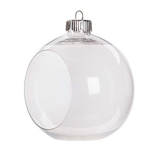 Open Front Plastic Bauble - 2pc | Buy Online from The Home Crafters
