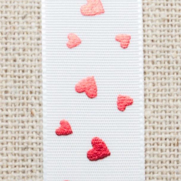 Ribbon: Metallic Valentine's Heart - 15mm | Buy Online from The Home Crafters