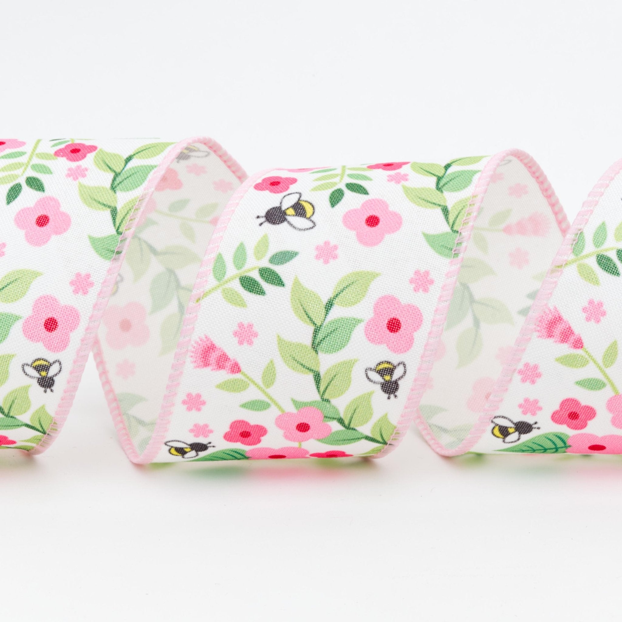 Wire Edge Ribbon: 63mm: Flower Bee (per metre) | Buy Online from The Home Crafters