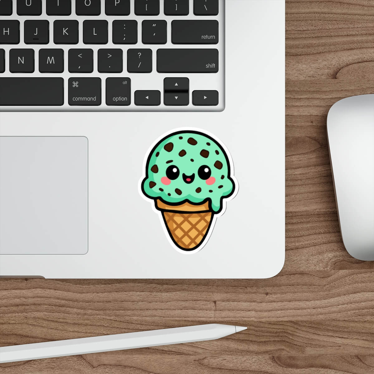 Mint Chocolate Chip Ice Cream Sticker | Buy Online from The Home Crafters