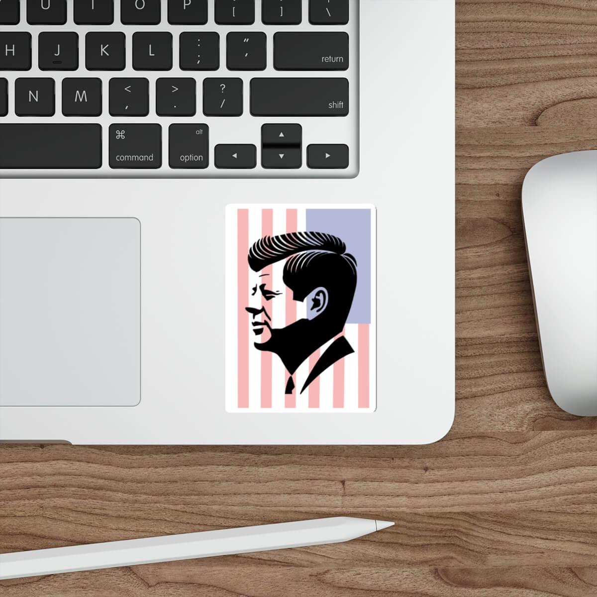 JFK Sticker – Minimalist Kennedy Vinyl Decal | Buy Online from The Home Crafters