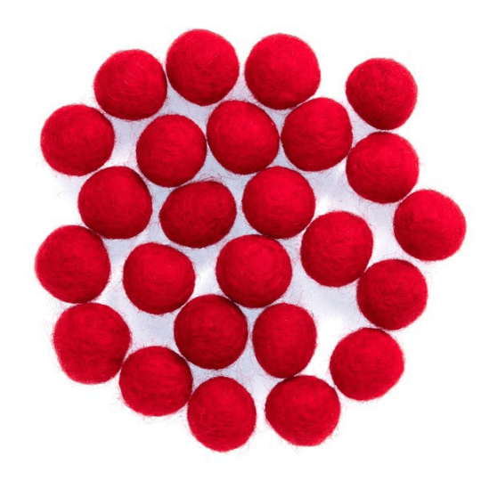 Needle Felt Shapes: 15mm Balls - 25pk | Buy Online from The Home Crafters