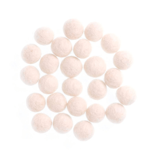 Needle Felt Shapes: 15mm Balls - 25pk | Buy Online from The Home Crafters