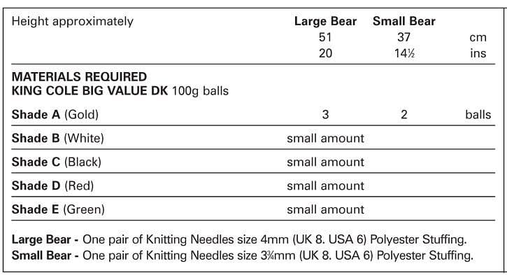King Cole Children in Need - Pudsey Bear Knitting Pattern 1001 - Double Knit | Buy Online from The Home Crafters