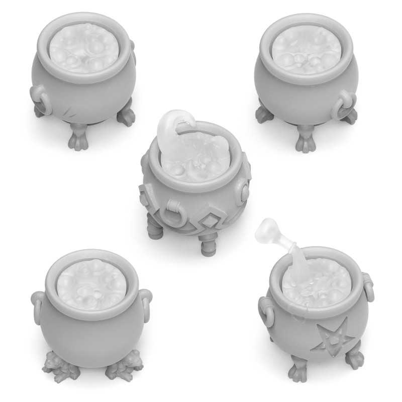 Green Stuff World: 3d Printed Resin Bits Scenery - 1:48 Magic Cauldrons for 3mm LEDS - 5pc | Buy Online from The Home Crafters
