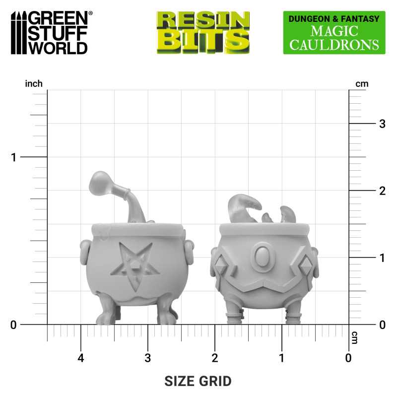 Green Stuff World: 3d Printed Resin Bits Scenery - 1:48 Magic Cauldrons for 3mm LEDS - 5pc | Buy Online from The Home Crafters