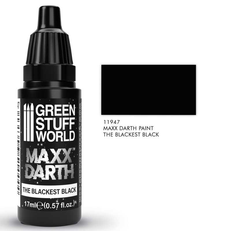 Green Stuff World: MAXX DARTH Blackest Black Paint - 17ml | Buy Online from The Home Crafters