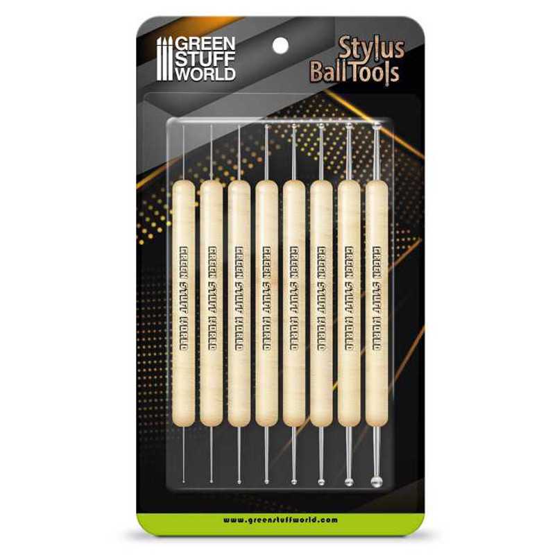 Green Stuff World: Stylus Ball Sculpting Tool Set - 8pc | Buy Online from The Home Crafters