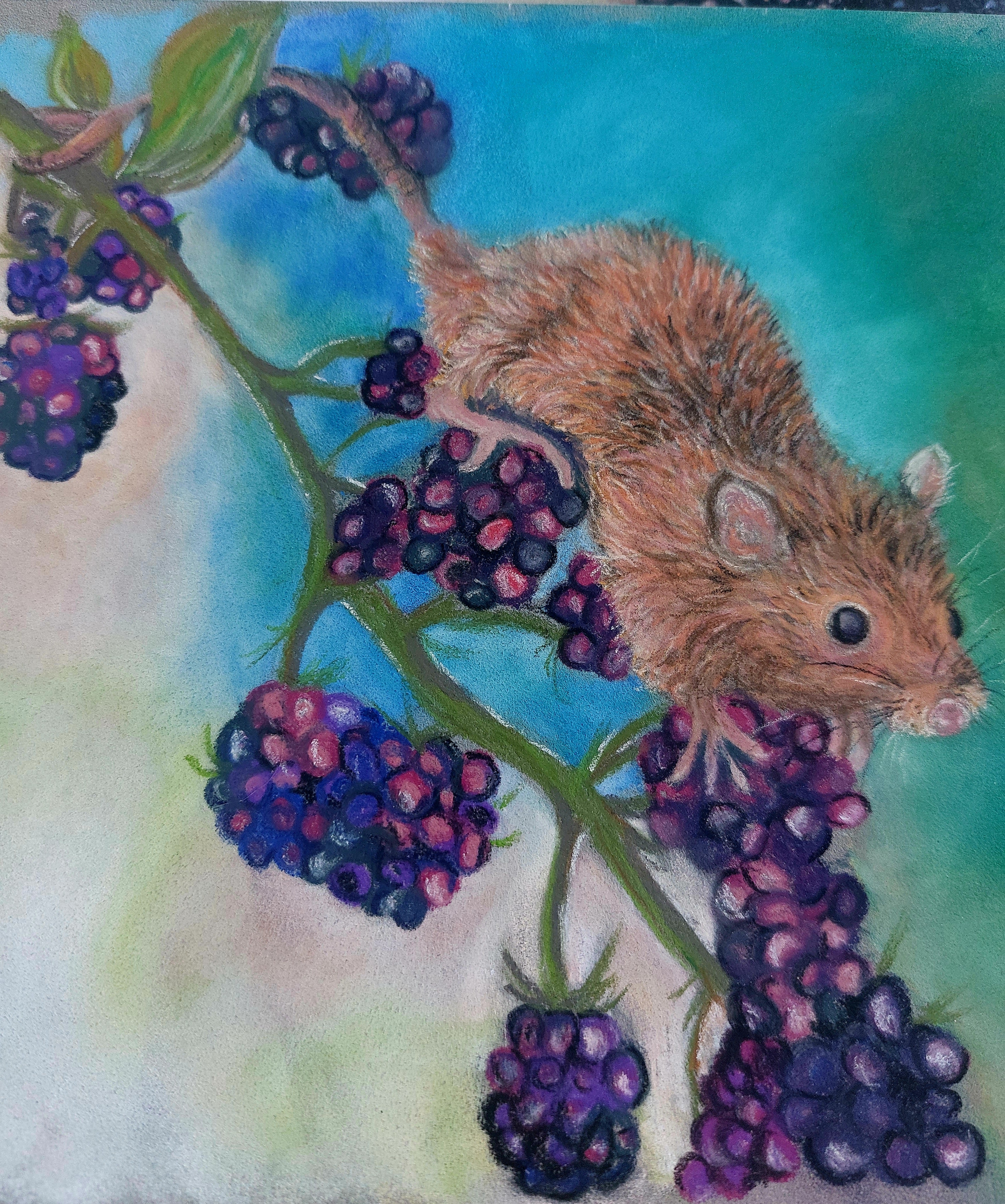 Fairy Fae Greetings Card - Berry Mouse