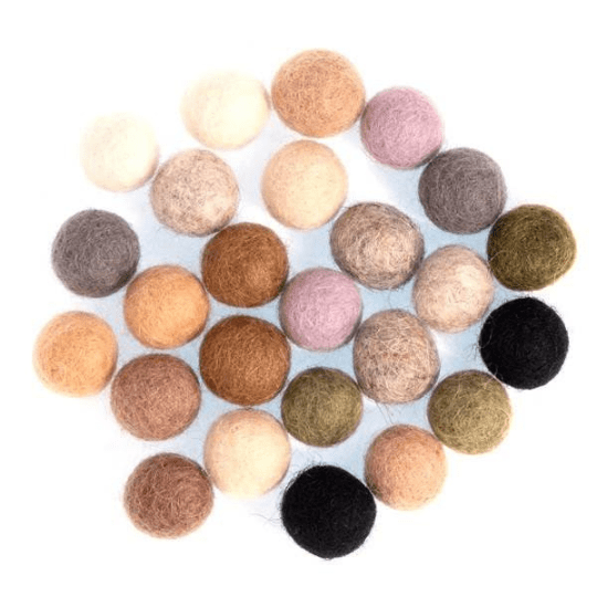 Needle Felt Shapes: 15mm Balls - 25pk | Buy Online from The Home Crafters