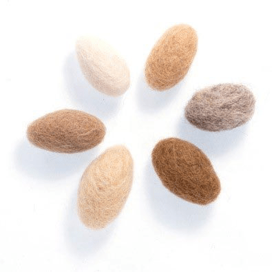 Needle Felt Shapes: Eggs - 6pk | Buy Online from The Home Crafters