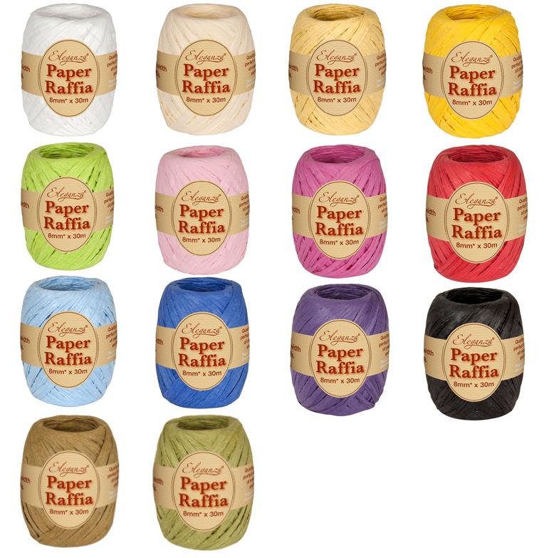 8mm Paper Raffia Ribbon - 30m | Buy Online from The Home Crafters