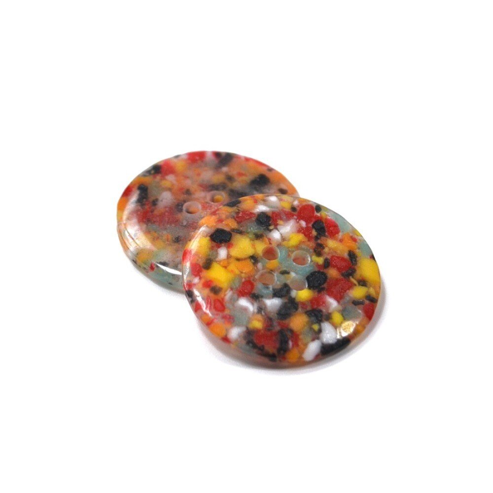 Recycled Plastic Scrap Buttons: size 32 (20mm) 4 Hole - each | Buy Online from The Home Crafters