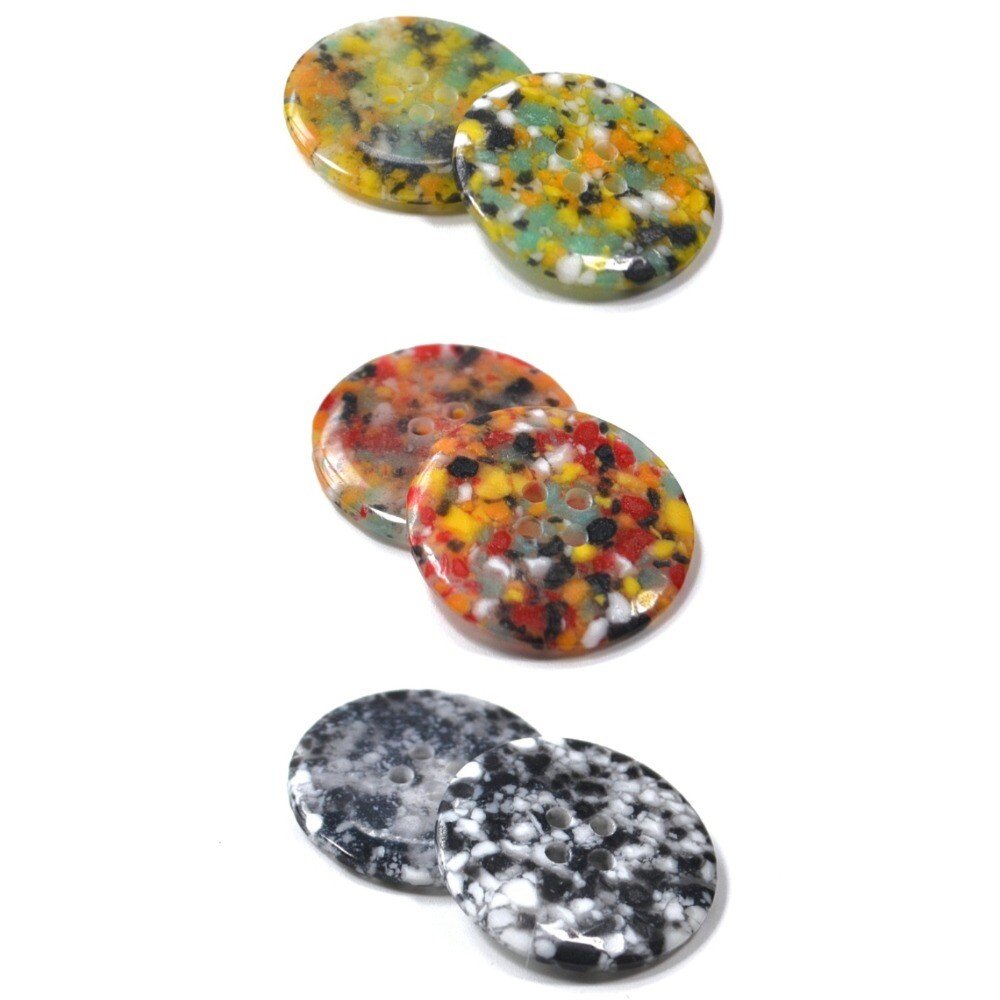 Recycled Plastic Scrap Buttons: size 32 (20mm) 4 Hole - each | Buy Online from The Home Crafters