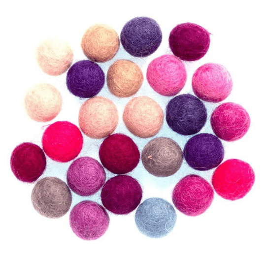 Needle Felt Shapes: 15mm Balls - 25pk | Buy Online from The Home Crafters