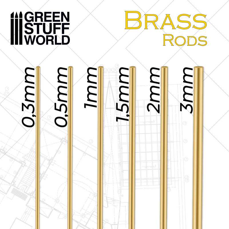Green Stuff World: Brass Pinning Rods - 5pc | Buy Online from The Home Crafters
