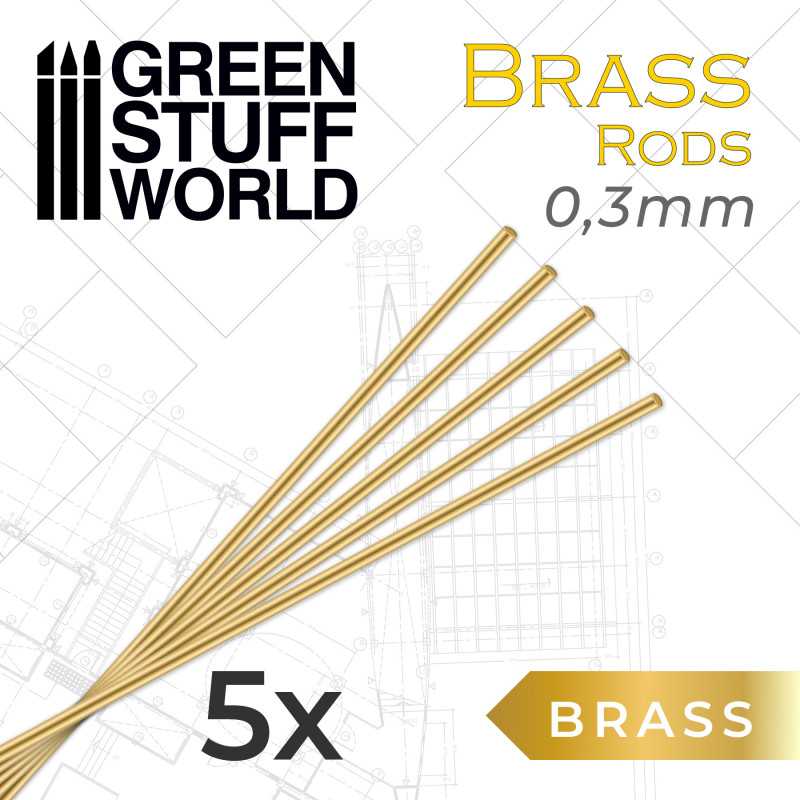 Green Stuff World: Brass Pinning Rods - 5pc | Buy Online from The Home Crafters