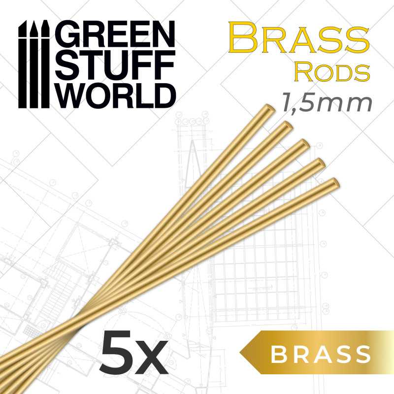 Green Stuff World: Brass Pinning Rods - 5pc | Buy Online from The Home Crafters