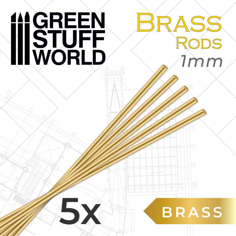 Green Stuff World: Brass Pinning Rods - 5pc | Buy Online from The Home Crafters