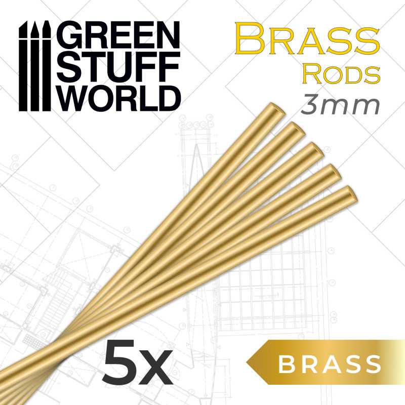 Green Stuff World: Brass Pinning Rods - 5pc | Buy Online from The Home Crafters