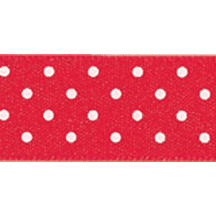 Berisfords Polka Dot Ribbon - 25mm (per metre) | Buy Online from The Home Crafters