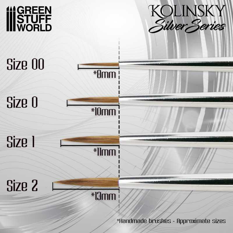Green Stuff World: Kolinsky Sable Silver Series Paintbrush Set - 4pc | Buy Online from The Home Crafters