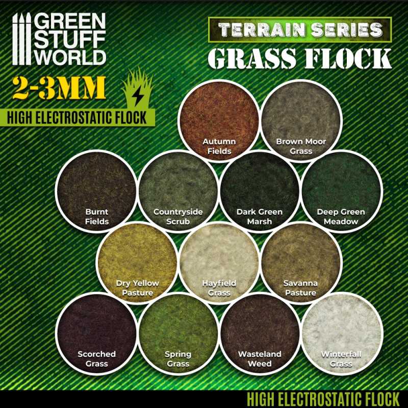 Green Stuff World: 2 - 3mm Static Grass Flock - 200ml | Buy Online from The Home Crafters