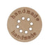 Round Wooden 'Handmade' Button: 15mm